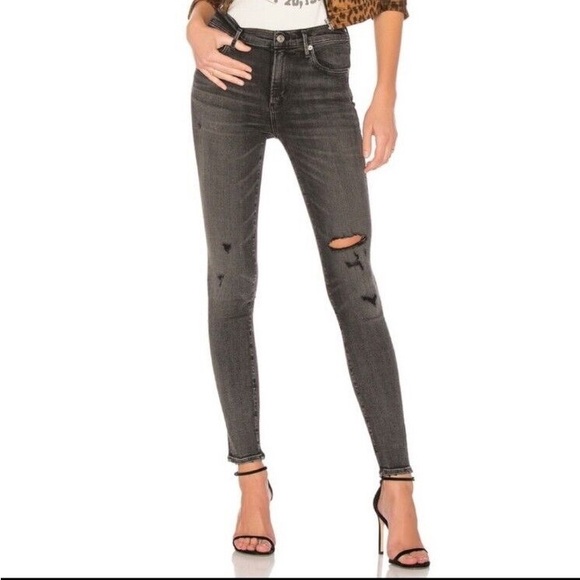 AGOLDE Sophie Destructed Skinny in Silence.
